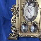 Victorian Style Gold Tone Scroll Picture Frame 9 5  Ornate Tabletop Easel Frame