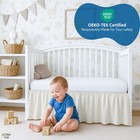 Ivory Crib Skirt Dust Ruffle  100  Natural Cotton  Soft  Durable Nursery Crib   