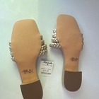 Cushionaire Gold Braided Slip-on Slide Sandals For Women Size 8 Strappy