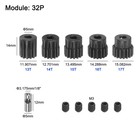 5pcs 32p Pinion Gear Set 5mm Shaft 13t 14t 15t 16t 17t Gears With 3 17mm Coupler
