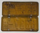 1915 Iowa Ia License Plate Set 9337 Antique Garage Man Cave Yellow   Black