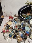 Huge Vintage To Now Junk Drawer Lot Chest Buttons Figurines Cute Mini Harvest 
