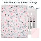Bedtime Originals Blossom Pink Watercolor Floral 3-piece Mini Crib Bedding Set