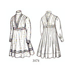 Past Patterns 0300 - Mid 1910s Girls Empire Dress With Surplice Waist For 10 Yr