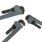 3 Pc Aluminum Pipe Wrench Set 14  18  24  Adjustable Plumbing Wrench Set