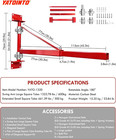 Wall Mount Jib Crane Heavy Duty 1320lbs Max Load Electric Hoist Swing Arm 180  