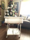 Delta Children Bassinet Auto Glides  Night Light   White Noise   Nature Sounds 