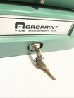 Vintage Acroprint Time Recorder Clock Machine Model 125nr4 Works Includes 2 Keys