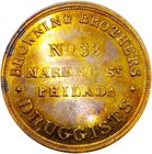  1848  New York City Ny 59b  r-7  Browning Bros Druggists Merchant Token