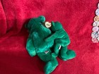 Set Of 2 Vtg Ty 1999 Erin Beanie Buddies And Beanie Babies Bears Green W Tags