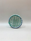 Vintage 3 7 8  Metal Wire Cage Flower Frog Green