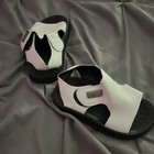 Stride Rite Unisex Baby toddler Sandals 2 5 White black Hook   Loop