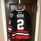 Reebok Chicago Blackhawks Keith  2 Stadium Series Nhl Jersey Medium Black