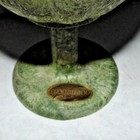 Mid Century Vintage Fronzwood Green Plastic Goblet Planter Vase Candle Holder