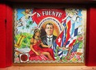Vintage Dove-tailed Fuente Wooden Cigar Box Handbag topless Indian Label Inside