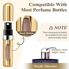 5ml Refillable Perfume Atomizer Aluminum Travel Spray Bottle Portable Mini 1-4pc