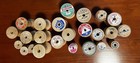 Lot Of  24 Vintage Empty Wooden Thread Spools Coats   Clark  belding Corticelli
