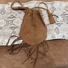  Vintage Lodge Trading Post Indian Beaded Leather Hide Pouch Medicine Bag 