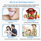 New Version Tongue Scraper Cleaner For Adults   Kids  Medical Grade Metal Tongue