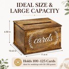 Wooden Wedding Card Box With Slot Rustic Gift Card Box For Wedding Decoration   