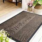 Door Mat Indoor Outdoor Non Slip Heavy Duty  Welcome Mat Rug For Home Entrance