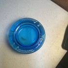 Vintage Landmark Hotel And Casino Las Vegas Nevada Blue Glass Ashtray