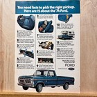 1974 Ford Pickup Trucks Blue F Series Vintage Print Ad Car Automotive Advert Art