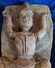 Antique Rare Hand Carved Wooden Hindu God Temple Wood Sculpture Statue Panel
