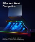 Laptop Cooling Pad  Rgb Lights Laptop Cooler 9 Fans For 15 6-19 3 Inch Laptops