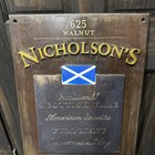Nicholsons Scottish Tavern Wooden Sign Cincinnati Ohio 625 Walnut Street 