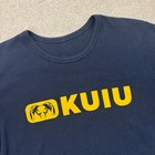 Kuiu Thermal Waffle Knit Base Layer Crewneck Shirt Mens Small Blue Logo Spellout