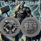 Silver Viking Challenge Coin Thor s Hammer Norse Myth Warrior Collectible Coin