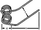 Double Tine Rake Tooth 5 25  Tines X 4 5  Wide W  1 845  Coil 400341 Farmer