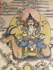 Antique Mongolian Tibetan Buddhist Tantric Amulet Painting  7-15x21