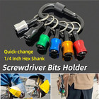 6pc Color Keychain Quick Change Extension Rod 1 4 Hexagonal Handle Screwdriver H