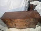 Vintage Traditional Curved Front Buffet Sideboard Server Cabinet 62 5   