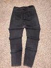 Vintage Indie Streetwear Grunge Everlane High Rise Skinny Jeans Washed Black
