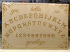 Large Wooden Floral Ouija Board   Planchette   Handmade Wood Spirit Board