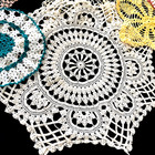 Vtg  50s -  60s Lot Crocheted Doilies Handmade 9 Pieces Boho Lacey Mandelas Mcm