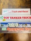 Vintage Gasoline Hess Toy  1988 Truck Racer   1990 Tanker   1998 Recreation Van
