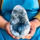 4 48lb Natural Blue Celestite Geode Quartz Crystal Mineral Specimen Healing
