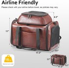 Luxury Leather Expandable Pet Carrier For Small Dogs   Cats  Travel Approved 