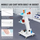 Uimoso Trolley Cart Dental Lab Mobile Rolling Serving Cart 3 Layers With Socket