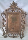 Antique Pair Victorian Ornate Gilt Spelter Picture Frames 12  Rococo Art Nouveau