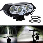 3 Led Bicycle Bike Head Light Lamp Torch Flashlight With Long Battery Pack