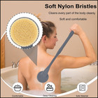 Back Scrubber For Shower 20 5  Bath Brush Long Handle For Deep Cleaning back