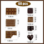 Fake Chocolate  60pcs Simulation Chocolate Artificial Food Chocolates Resin 