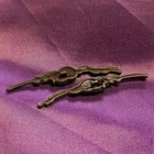 Unknown Brand Large Kabuto Tsuba Antique Sword Fittings Authentic Rare
