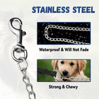 6ft Black Metal Pet Leash With Stainless Steel Links For Medium Large Dog