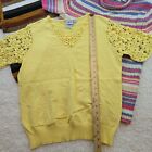 Vintage 3pc Lot Women Knit Short Sleeve Tops Crochet Soft Retro Granny 70 Show